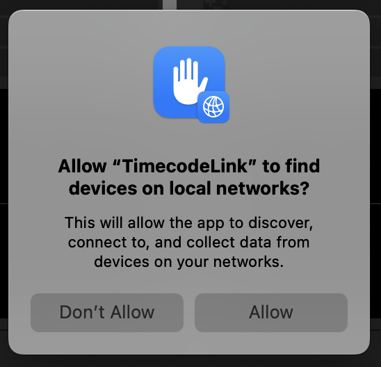 macOS network permission dialog